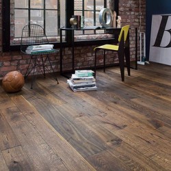 Массивная паркетная доска Дуб рустик под маслом AB Basic Black (15 х 120 х 500-1000 мм)